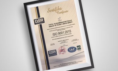ISO 9001:2015 Quality Certificate for the Import, Export, Sales, and Service of Voice and Data Communication Products